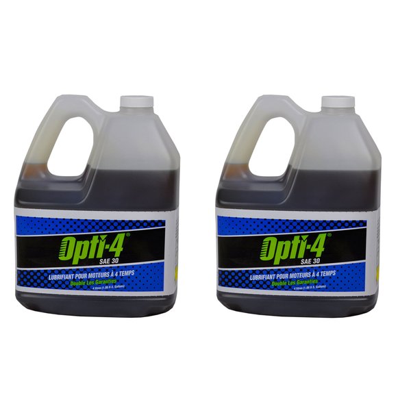 Opti-4 43444 1 Gallon SAE 30W 4-Cycle Engine Lubricant for up to 31 HP, 2-Pack