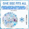 YYMYMGJ 74 PCS Snowflake Party Favors, 24 PCS Snowflake Slap Bracelets 50 PCS Snowflake Stickers Snowflake Birthday Party Decorations Supplies Gifts for Kids Classroom Rewards