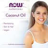 NOW Foods Solutions, Coconut Oil, Naturally Revitalizing for Skin and Hair, Conditioning Moisturizer, 7-Ounce