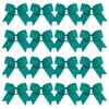 Cheer Bows 6 Inch Ponytail Holder Hair Tie 16 Pcs Hair Bow Cheerleader Bows Hair Tie (Teal)