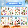 KINBOM 8 sheets Temporary Tattoos Stickers, Temporary Tattoo Kids Hawaiian Luau Birthday Party Decorations Hawaiian Tattoos Summer Pool Beach Tropic Party Supplies for Kids Boys Girls Adults