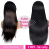 Ice Pear 13x6 Lace Front Wigs Human Hair Pre Plucked 210% Density 28 Inch HD Straight Lace Frontal Wigs for Black Women Glueless Wigs Human Hair Pre Plucked with Baby Hair