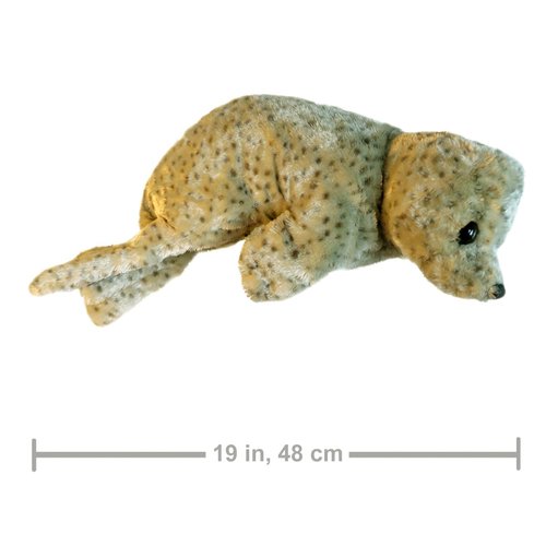 Folkmanis Harbor Seal Hand Puppet, Brown, Cream, Black, 1 EA