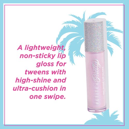 Petite 'N Pretty 10K Shine Lip Gloss for Kids (Shell Shocked) - Makeup for Kids, Tweens, Teens - High Shine, Lightweight, Made in the USA, Easter Basket Stuffers