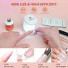 SAVILAND 6-in-1 Nail Glue Gel with Mini Nail Lamp x Nail Dehydrator and Primer 15ml - Super Strong U V Extension Adhesive Gel x Nail Glue for Press On Nails Polish Blooming Acrylic Nail Art Kit DIY