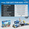 City Police Truck and Trailer Building Sets, Compatible with Lego Police Car with Tow Truck, Helicopter, Car, Motorcycle, Police Chase Building Blocks Toy Set Gift for Boys Aged 6-12, 509 PCS