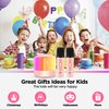 Mini Karaoke Machine with 2 Wireless Microphones for 5 Years Old Kids, Rechargeable Portable Bluetooth Karaoke Singing Speaker with Voice Changing, RGB Light, for Birthday, Family, Home Party Gift