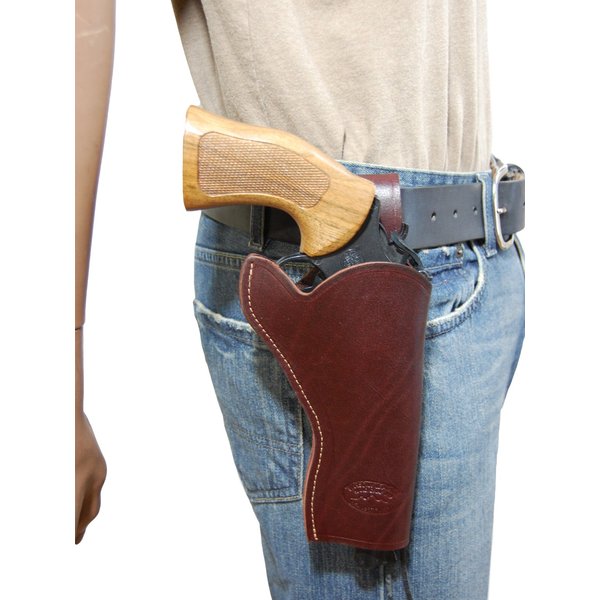 New Barsony Burgundy Leather 49-er Style Gun Holster for Taurus 66 607 627 Tracker (7 Shot) Right