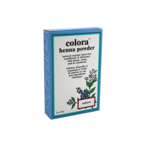 Colora Henna Powder Hair Color Auburn 2 Ounce (59ml) (6 Pack)