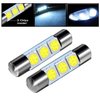 ZHOL SUPER BRIGHT White Vanity LED Light Bulbs Mirror Fuse Sun Visor 3-SMD 5050 Chips,6641F (A Pair)