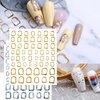 11 Sheets French Shining Line Nail Art Stickers Decals Gold Metal Curve Wavy Stripe Nail Stickers 3D Glitter Lines Nail Art Supplies Acrylic DIY Nail Manicure Decoration for Women