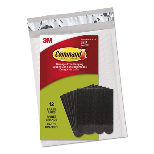 Command Picture Hanging Strips, Black, Decorate Damage-Free, Easy to Open Packaging (PH206BLK-12NA)