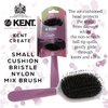 Kent KCR4 "Create" Small Cushion Brush for Smoothing and Straightening All Hair Types - Paddle Brush with Purple Ergonomic Handle and a Boar Bristle/Nylon Bristle Mix for Smooth Finishing and Shine