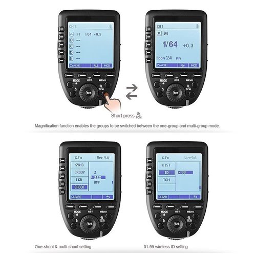 Godox XPro-C E-TTL Wireless Flash Trigger Transmitter for Canon EOS HSS 1/8000s TTL-Convert-Manual Function Large LCD Screen Slanted Design 11 Customizable Functions 5 Dedicated Group Buttons