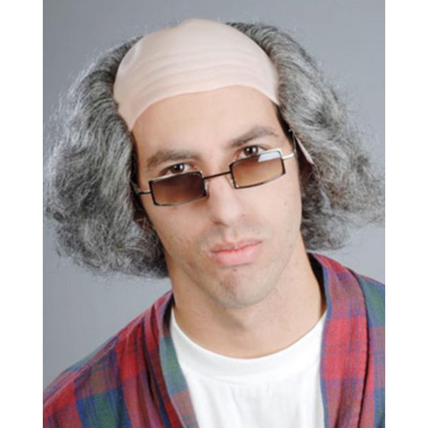 Enigma Costume Wigs Old Man Comb Over Grandpa Slightly Bald Grumpy Men's Mixed Grey Wig