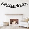 RoadSea Welcome Back Banner - Retirement Party Supplies - Welcome Home Party Decorations - Black Glitter