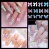 Colorful 3D Butterfly Bow Nail Charms Pink White Blue Bowknot Butterfly Nail Art Charms for Manicure DIY Crafts Jewel Accessories