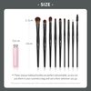 Jessup Eye Brushes Set, Vegan Makeup Brushes with Concealer Powder Eyeshadow Blending Eyeliner Spoolie Brush, 16pcs Premium Synthetic Black Cosmetic Brush T272