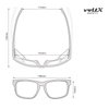 voltX 'Crystal' Full Lens Magnified Reading Safety Glasses, ANSI Z87.1+ & CE EN166F, (+2.0 Dioptre, Clear Lens) - Anti Fog Coated UV400 Lens