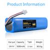 CTYORK Li-ion 14.4V 5600mAh Cleaner Battery, Replacment Battery for Proscenic Robot Vacuum Cleaner M7PRO M7MAX M8PRO Cleaner M7 Max M8 Pro, Lydsto R1, Uoni V980 Max