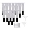 BQLZR Black Cap Plastic 15ml Empty Lip Gloss Balm Soft Tube Container with Brush Cosmetic Makeup Container Pack of 20
