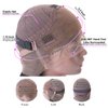 KUN 360 Glueless Lace Front Wigs Human Hair Pre Plucked Light Yaki Straight Human Hair Wig for Black Women Straight Hair Wigs Human Hair 360 Lace Wigs 150% Density 16 Inches Natural Color