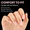 UNA GELLA Almond Nail Tips Extra Short Half Cover 504pcs- Soft Gel Short Almond Fake Nails Matte Clear Almond Gel x Nails Self-handle for Nail Extension DIY Nail Salon Gift for Her, 12Sizes