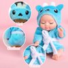 Carreuty 6 Set Mini Baby Dolls 4 Inch Reborn Baby Dolls Set Cute Small Baby Doll Toys with Handmade Hooded Robe Washable PVC Material Slepping Baby Doll Birthday Present for Girls and Boys Age 3+