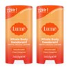 Lume Whole Body Deodorant - Smooth Solid Stick - 72 Hour Odor Control - Aluminum Free, Baking Soda Free and Skin Safe - 2.6 Ounce (Pack of 2) (Clean Tangerine)