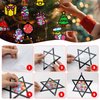 32 Set Christmas DIY Craft Kits，Christmas Tissue Paper Sign Craft Kit Christmas Tree Ornaments Suncatchers Craft Craft for Winter Xmas Classroom School Decorations DIY Art Project Activities