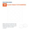 Glass Table Top Bumpers - 48 Pack - Thin Clear Bumper Pads - 1.23 Inch Self Adhesive Round Rubber Bumpers - Glass Table Top Anti Slip Pads - Glass Table Top Spacers
