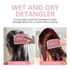Daily Gard Detangling Brush, Dry and Wet Vented Detangler Hair Brush for Women and Men, Professional Paddle Curved Styling Hairbrush for Straight/Curly/Thick/Long/Wavy/Damaged Hair, Pink