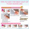 Hot Pink Press on Nails Medium Length,Xcreando Square Fake Nails Kit Acrylic Set,Summer Nails Glue on Natural Short Press on Nails Acrylic,Glue on Nails for Women24PCS