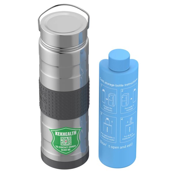 KEKHEALTH Simon 74H 5-7 Insulin Pens Cooler Travel Case Medication Cooler for Travel Medical Cooler Epipen Carry Case TSA Approved Medicine Diabetic Travel Cooler Ice Pack with QR Medical Tag