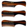 G.B.S Handmade 3in Pocket Comb for Beard and Mustache Styling, MCT, Pack of 3