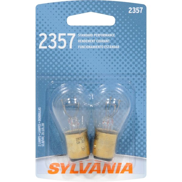 SYLVANIA 2357 Basic Miniature Bulb, (Contains 2 Bulbs)