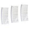 Enchanted Brides 27 Teeth Fancy DIY Tulle-Wrapped Metal Wire Hair Combs for Bridal Wedding Veil Combs(#C266x3) (White)