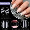 Lifextol 600pc Medium Square Nail Tips Fake Nails Press on Nails Clear Nail Tips Full Cover False Nail Artificial Fingernail, 12 Size Soft Gel x Nail Tips Square for Acrylic Nail Gel x Nail Extensions