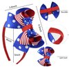 4th of July Headband Hair Bows for Girls Big Hair Bow Hair Accessories Fourth of July Accessories Independence Day Party Hair Decorations American Flag Star Design Red White Blue Headbands 1Pcs