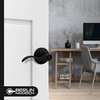 Berlin Modisch Privacy Lever Door Handle [Thumb Turn Lock on The Inside] for Bedroom or Bathroom with a Iron Black Finish, Reversible for Right & Left Side, Classic Series