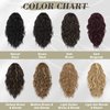 BARSDAR Short Highlight Ponytail Extension - 12 In Claw Clip Short Wavy Ponytail Hair Extensions for Women, Multi Layered Synthetic Clip in Pony Tail Hairpieces Girls Daily Party- Brown & Blonde