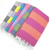 100% Cotton Anatolia Turkish Towel Surf Fouta Bath Beach Peshtemal Hamam Pool Yoga Mat Multi Color Scarf Classic Striped Blanket Tapestry Home Decor 35X70 Prewashed -Made in Turkey (Pink/Lilac)