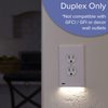 3-Pack SnapPower GuideLight 2 LED Night Lights - Wall Plate with Automatic On/Off Sensor for Outlets (Duplex, White)