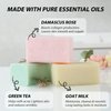 Bee & Flower Natural Bar Soap Handmade Soap Bar with Damascus Rose Organic Essential Oils Scented Soap Bar, French -Milled Bar Soap for Hands and Body, 7oz