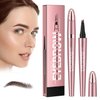 Kolvoii Microblading Eyebrow Pencil, 2024 New Eyebrow Tattoo Pencil, 3D Waterproof 4 Fork Tip Magic Eyebrow Pen, Natural Makeup Fine Stroke Long-Lasting Eyebrow Pencil Stay on All Day(Dark Brown)