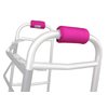 Crutcheze Walker Padded Hand Grip Covers Made in USA Moisture Wicking, Comfort, Fashion, Washable - Walker Handle Cushion - Mobility Aid Accessories (Pink)