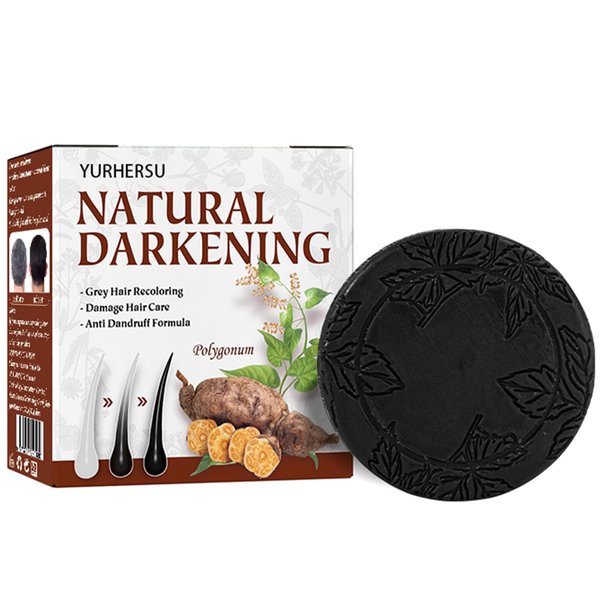 YURHERSU Polygonum Hair Shampoo Soap, Hair Prevents Hair Loss, Natural Hair Black, Nourishing Deeply Cleanses Hair Scalp, Black&Thick Hair for Girl Man Hair Care
