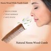 THE Unltd India finest Neem wood Handmade Comb For Detangling Long, Thick and Wavy Hair, Wide Tooth Structure for Gentle Grooming Anti Static, Organic Hair Comb for Men, Women and Kids (Wide Teeth)