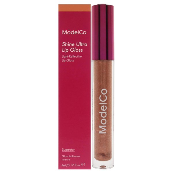 MODELCO Shine Ultra Lip Gloss - Shimmer-Infused Formula - Light-Reflecting And Hydrating - Long-Wear, High-Shine Color And Volume - For Super Luscious Lips In Seconds - Superstar - 0.17 Oz
