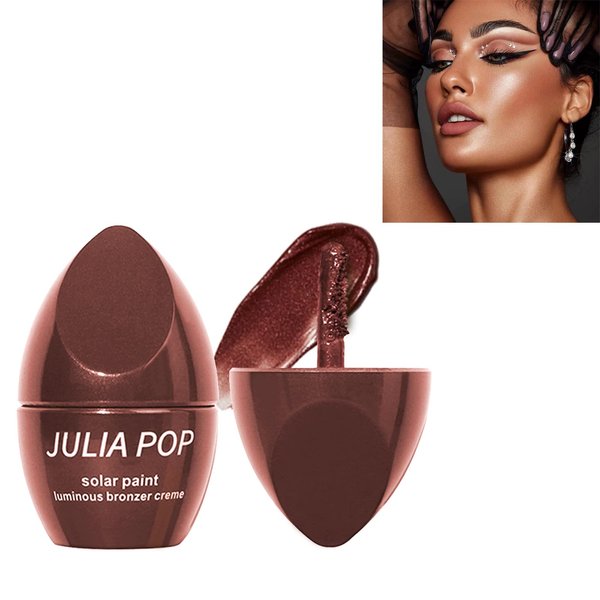 MIESCHER Contour Bronzer Stick Liquid Bronzer Cream Highlighter Liquid Face Contour Illuminator Makeup Waterproof Long Lasting Matte Bronze Beauty Wand, Face Palette Contouring Stick(Red Brown)